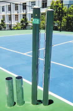 AY-007铝合金直插式网球中柱(圆形）直径Φ107mm（圆形），壁厚3mm